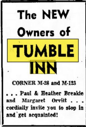 Tumble Inn (Tumble-Inn) - Aug 30 1969 Ad